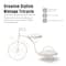 Glitzhome® 24" White Metal Tricycle Planter Stand with Solid Wood Tray
